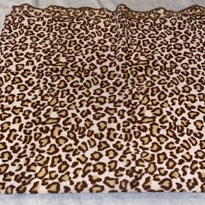 Leopard print fleece blanket